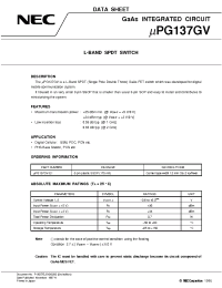 Datasheet UPG132G manufacturer NEC